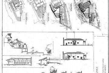 Scheda riepilogativa dell'intervento con planimetrie e sezioni del complesso