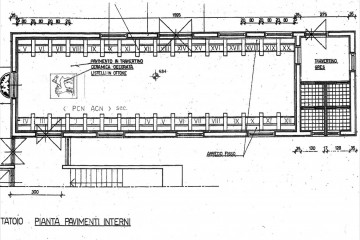 Progetto dell'arredo fisso: pavimento con fascia a formelle decorate in cotto. Progetto didascalico-esplicativo dello sviluppo storico di Cerveteri  