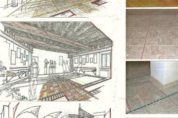 Caratterizzazione simbolica e allegorica degli ambienti ai vari piani effettuata con l'uso peculiare dei materiali riferiti alla scala alchemica