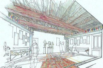 Progetto dei locali del primo piano a destinazione espositiva