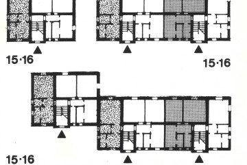 Piante degli edifici: processo seriale di aggregazione dei moduli base, pag. 287